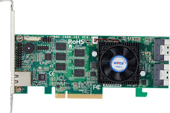 Areca ARC-1886-16i (2 x SFF-8654 [x8]) SAS PCI-E 12GB/s