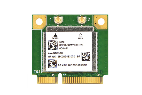 AzureWave AW-CB161H WiFi m/BT mini PCI-E A/B/G/N/AC Dual Antenna