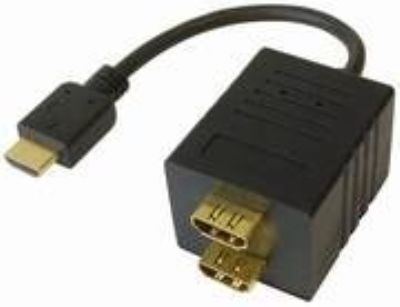 HDMI Splittadapter 2x hun-1x han 2:1 0,2m