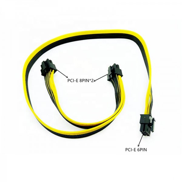 Iwill 6P (Male) PCI-E til 2 x 8P PCI-E 40 + 20CM (Y-Splitt fra MB m.m.) - 18AWG