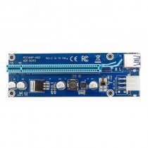 Iwill PCI-E 1X riser til PCI-E 16X for mining m/kabler - Rev. 009S