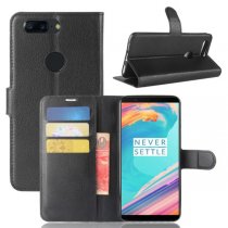 OnePlus 5T Flipkover m/lommebok - Sort