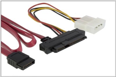 SAS Kabel SFF 8482 + Strom 29 pin Target til 1 x SATA 0,75m