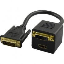 Splitter DVI han - DVI hun/HDMI hun